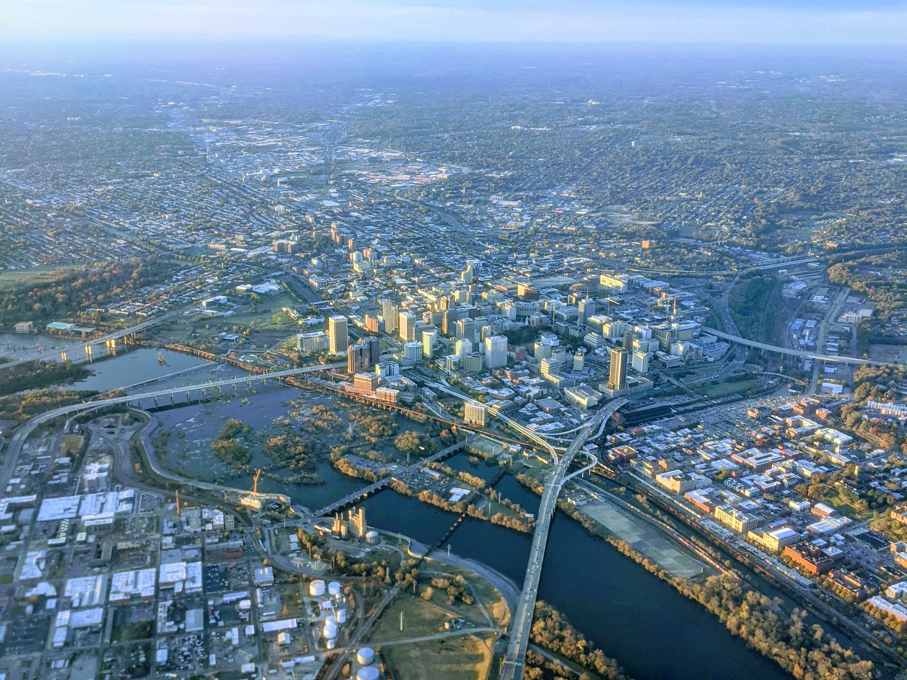 Aerial view of Richmond, Virginia